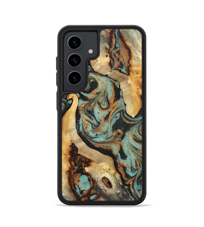 Galaxy S24 Wood Phone Case - Marylyn (Teal & Gold, 831942)