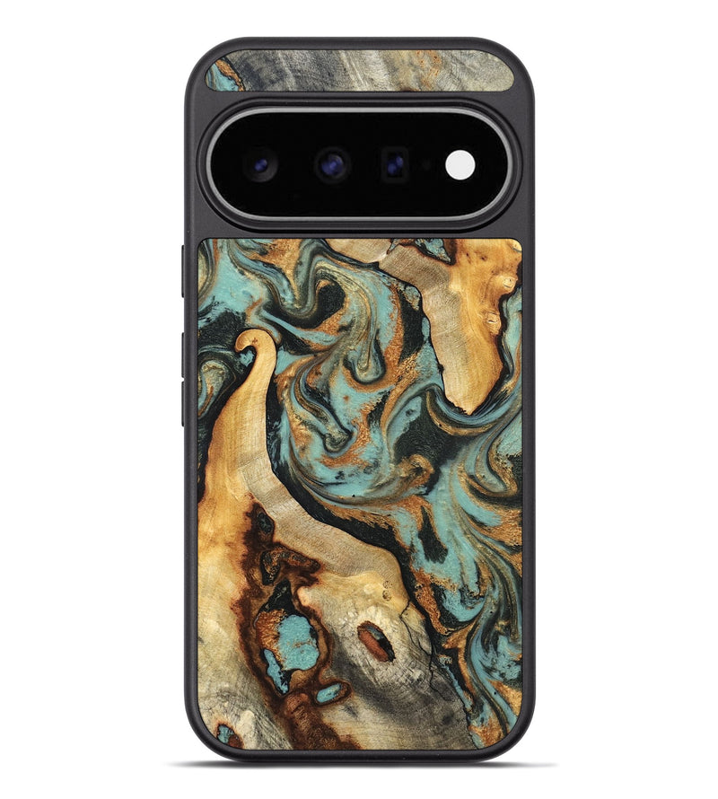 Pixel 11 Pro XL Wood Phone Case - Marylyn (Teal & Gold, 831942)