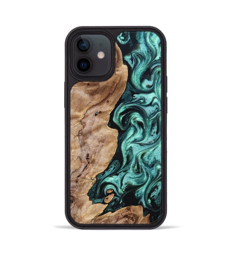 iPhone 12 Wood Phone Case - Kameron (Green, 831943)