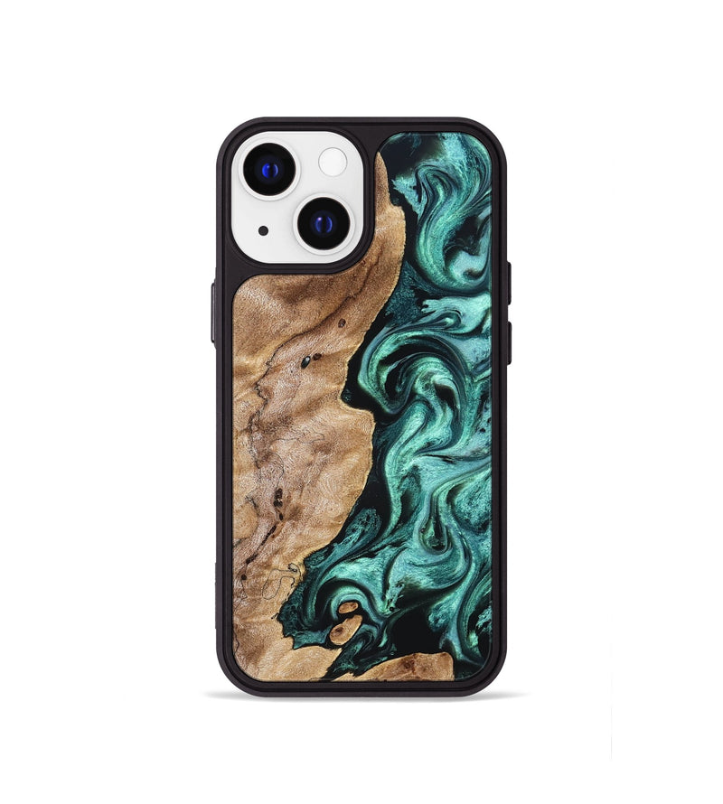 iPhone 13 mini Wood Phone Case - Kameron (Green, 831943)