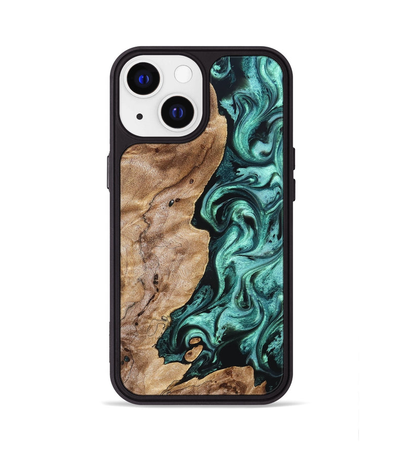 iPhone 13 Wood Phone Case - Kameron (Green, 831943)