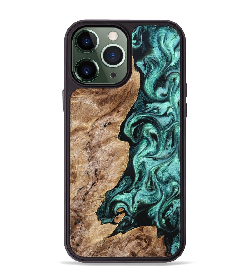 iPhone 13 Pro Max Wood Phone Case - Kameron (Green, 831943)