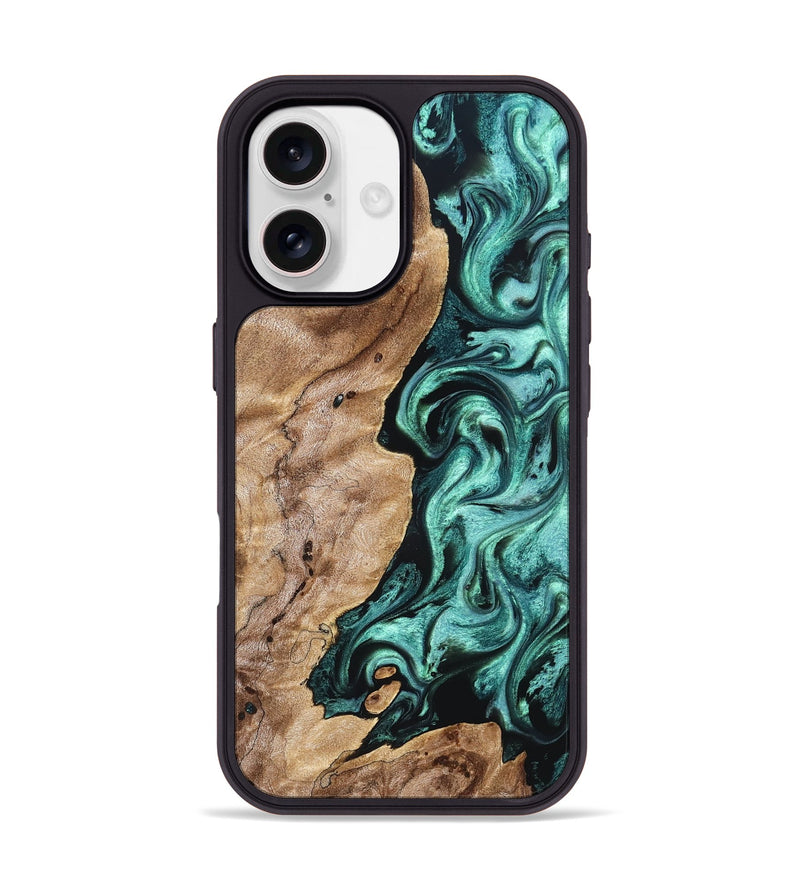 iPhone 17 Wood Phone Case - Kameron (Green, 831943)