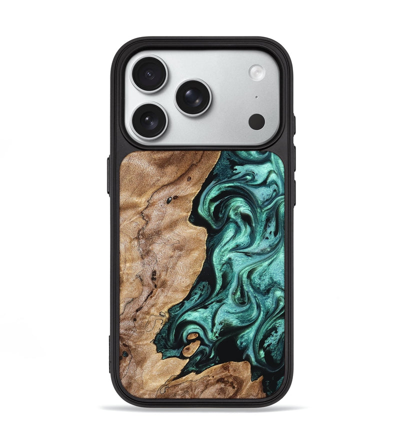 iPhone 18 Pro Wood Phone Case - Kameron (Green, 831943)