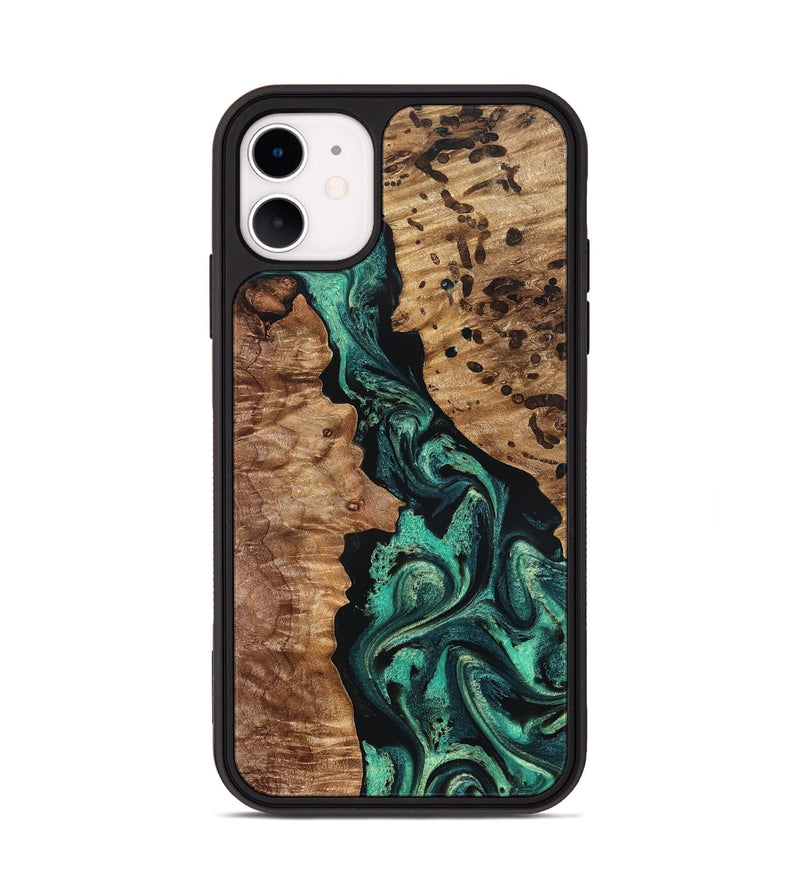 iPhone 11 Wood Phone Case - Darwin (Green, 831945)