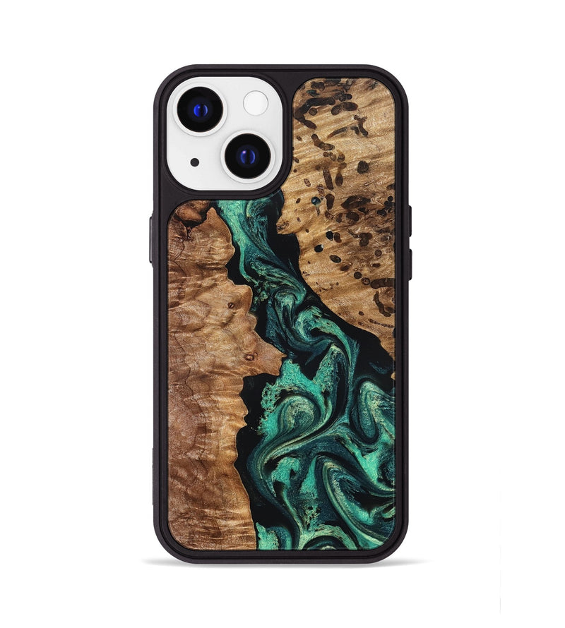 iPhone 13 Wood Phone Case - Darwin (Green, 831945)