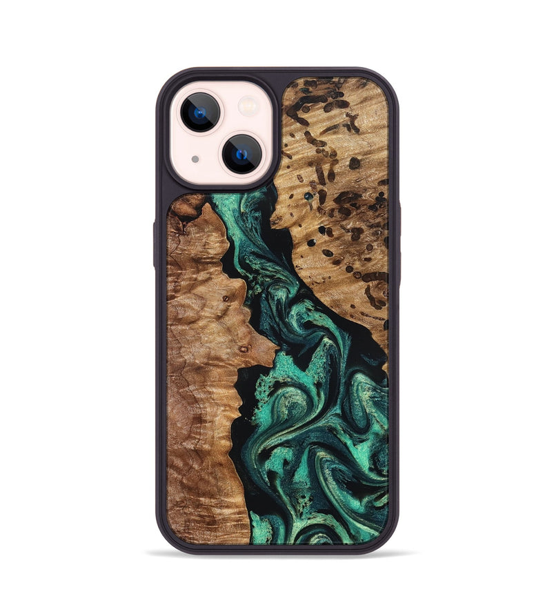 iPhone 14 Wood Phone Case - Darwin (Green, 831945)