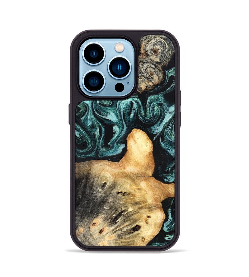iPhone 14 Pro Wood Phone Case - Killian (Green, 831947)