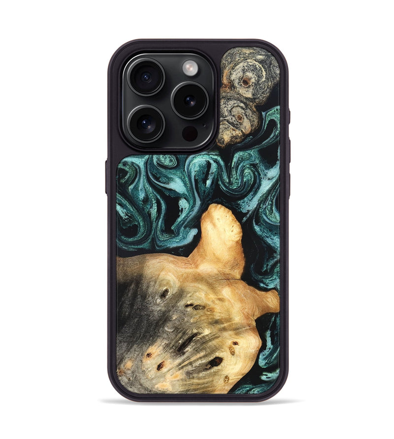 iPhone 15 Pro Wood Phone Case - Killian (Green, 831947)