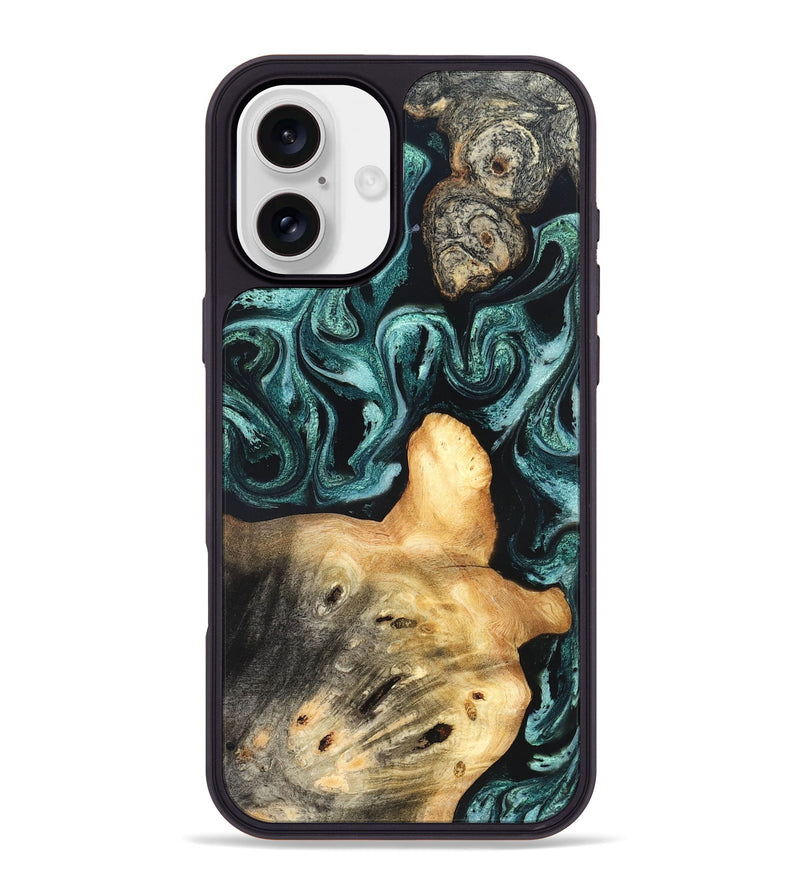 iPhone 16 Plus Wood Phone Case - Killian (Green, 831947)