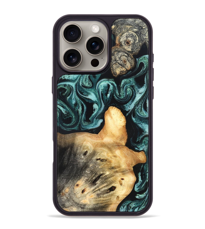iPhone 16 Pro Max Wood Phone Case - Killian (Green, 831947)