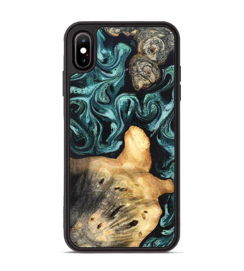 iPhone Xs Max Wood Phone Case - Killian (Green, 831947)