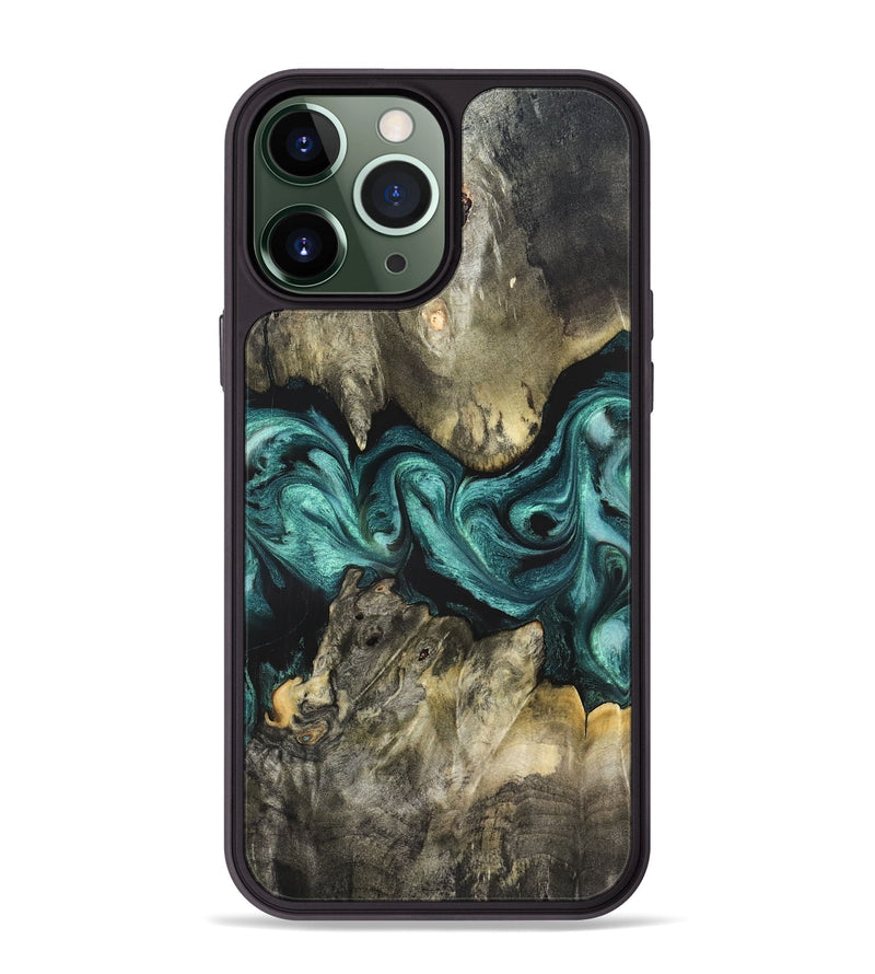 iPhone 13 Pro Max Wood Phone Case - Kaylah (Green, 831949)