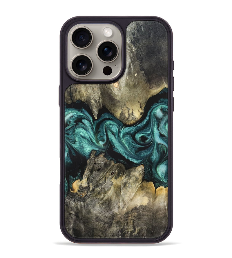 iPhone 16 Pro Max Wood Phone Case - Kaylah (Green, 831949)