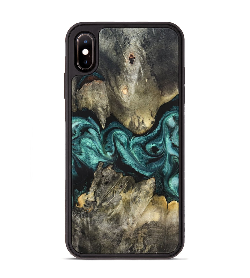 iPhone Xs Max Wood Phone Case - Kaylah (Green, 831949)