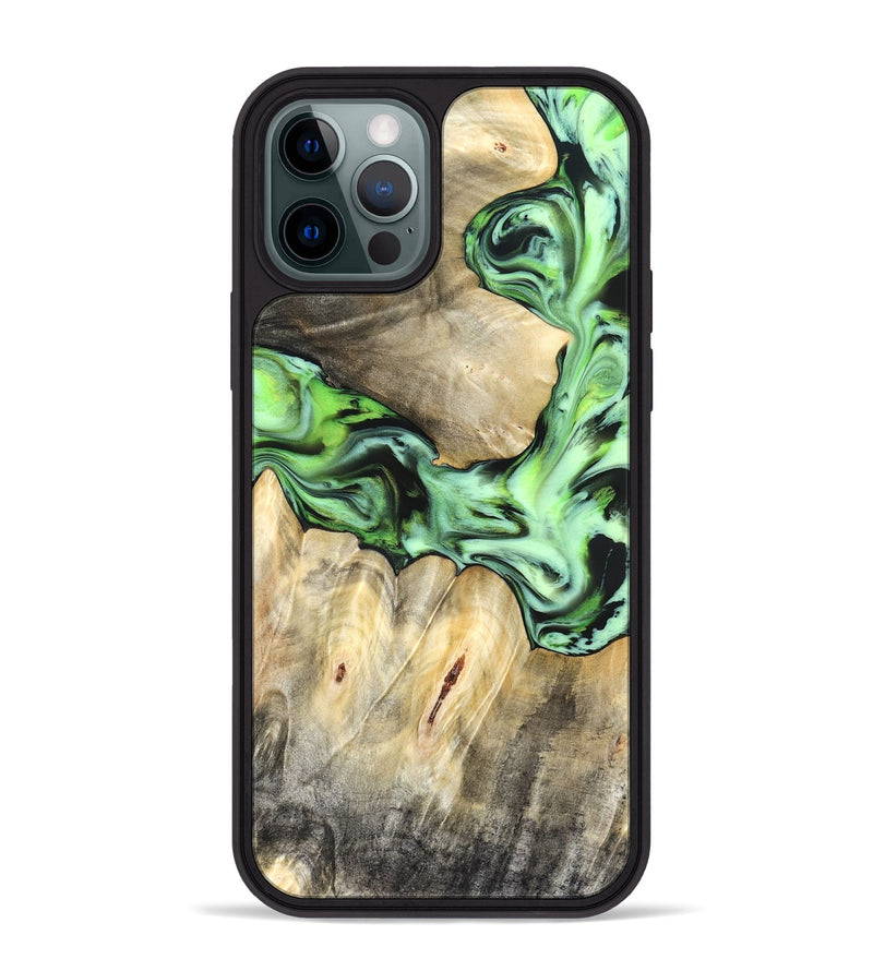 iPhone 12 Pro Max Wood Phone Case - Evelyn (Green, 831950)