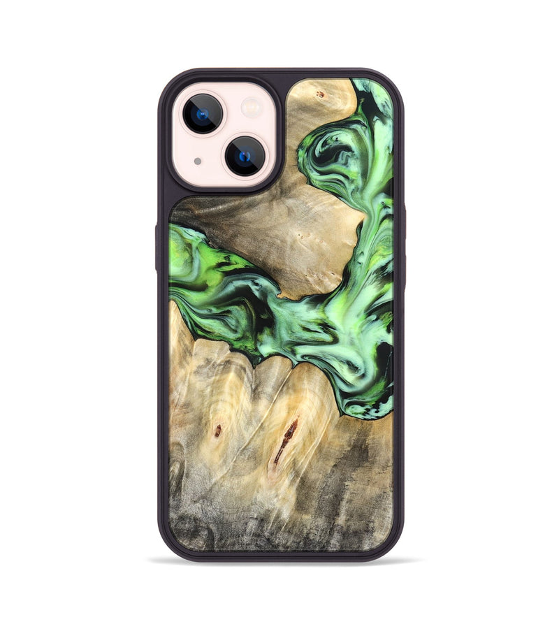 iPhone 14 Wood Phone Case - Evelyn (Green, 831950)