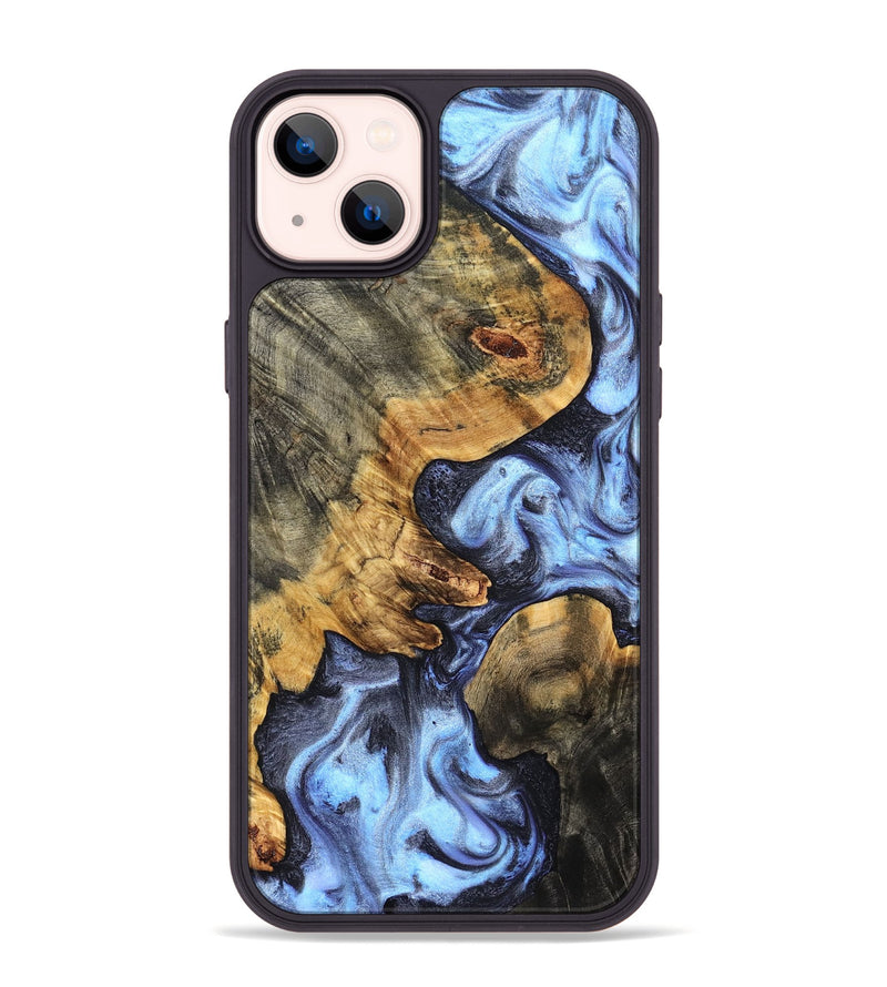 iPhone 14 Plus Wood Phone Case - Winnie (Blue, 831951)