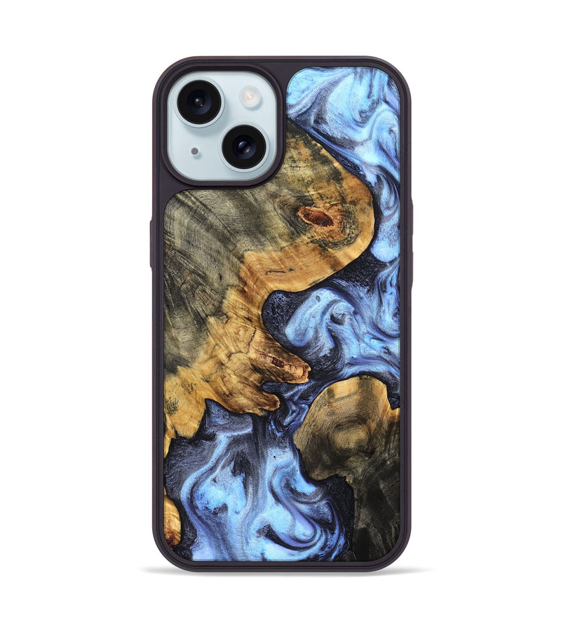 iPhone 15 Wood Phone Case - Winnie (Blue, 831951)