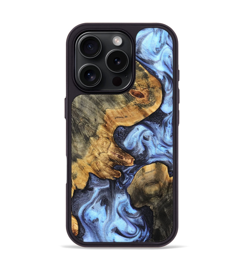 iPhone 16 Pro Wood Phone Case - Winnie (Blue, 831951)