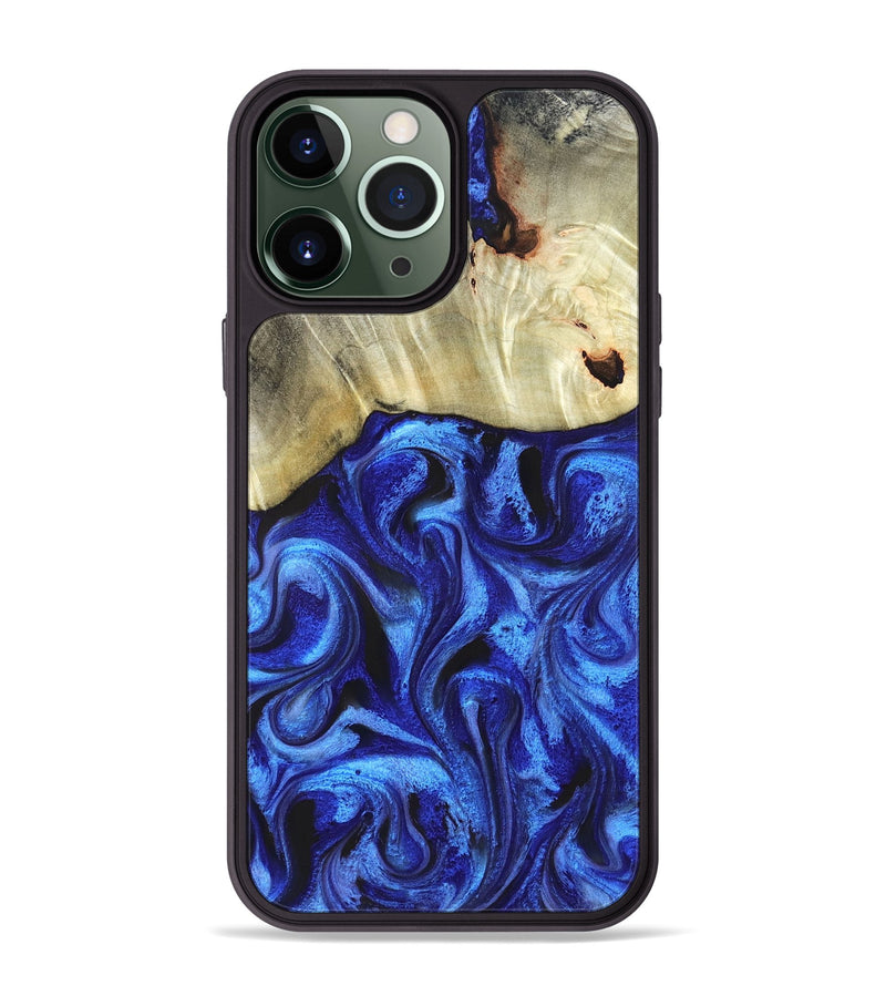 iPhone 13 Pro Max Wood Phone Case - Rosanne (Blue, 831952)