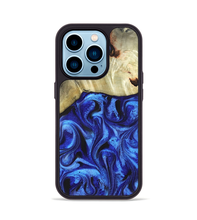 iPhone 14 Pro Wood Phone Case - Rosanne (Blue, 831952)