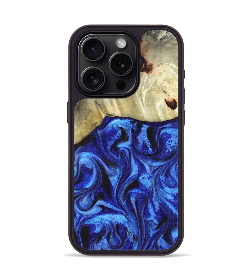 iPhone 15 Pro Wood Phone Case - Rosanne (Blue, 831952)