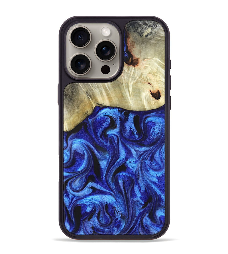 iPhone 16 Pro Max Wood Phone Case - Rosanne (Blue, 831952)