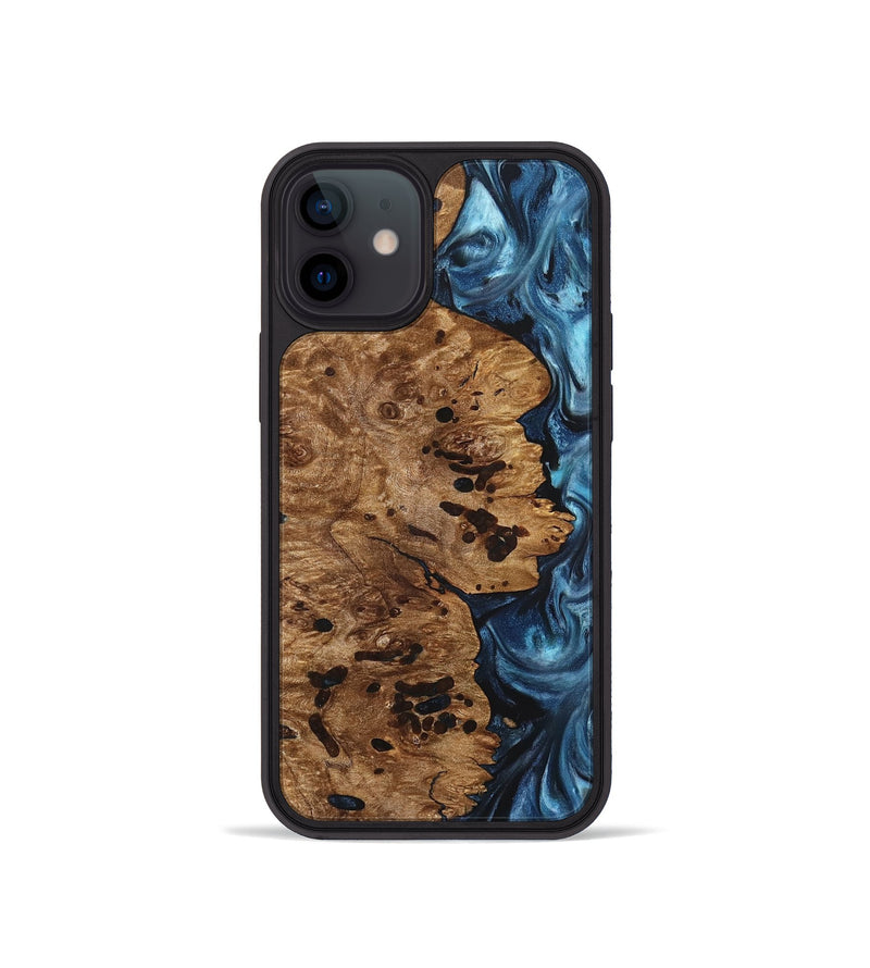 iPhone 12 mini Wood Phone Case - Ace (Blue, 831953)