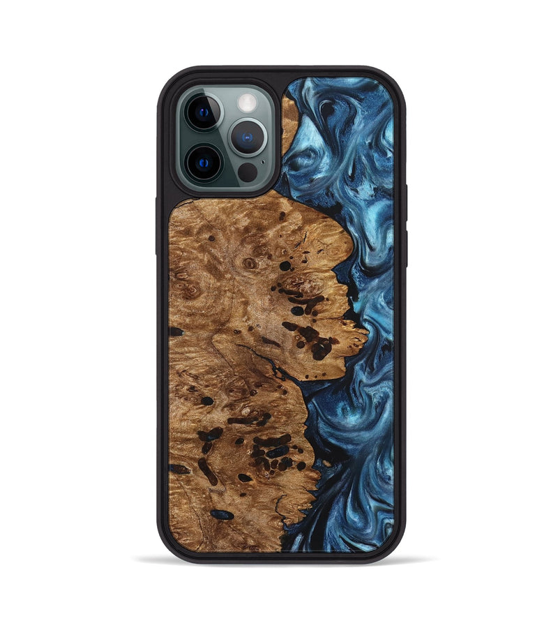 iPhone 12 Pro Wood Phone Case - Ace (Blue, 831953)