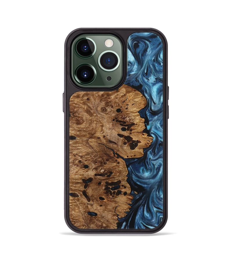 iPhone 13 Pro Wood Phone Case - Ace (Blue, 831953)