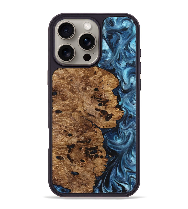 iPhone 16 Pro Max Wood Phone Case - Ace (Blue, 831953)