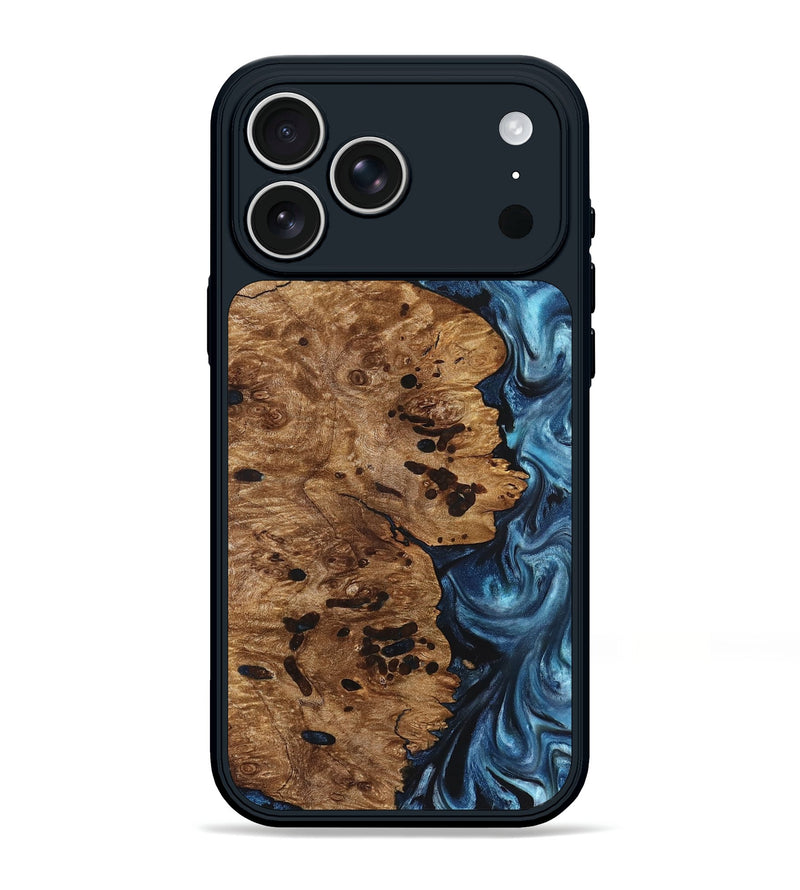 iPhone 17 Pro Max Wood Phone Case - Ace (Blue, 831953)