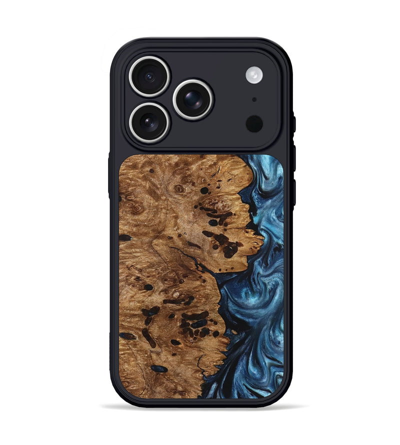 iPhone 17 Pro Wood Phone Case - Ace (Blue, 831953)