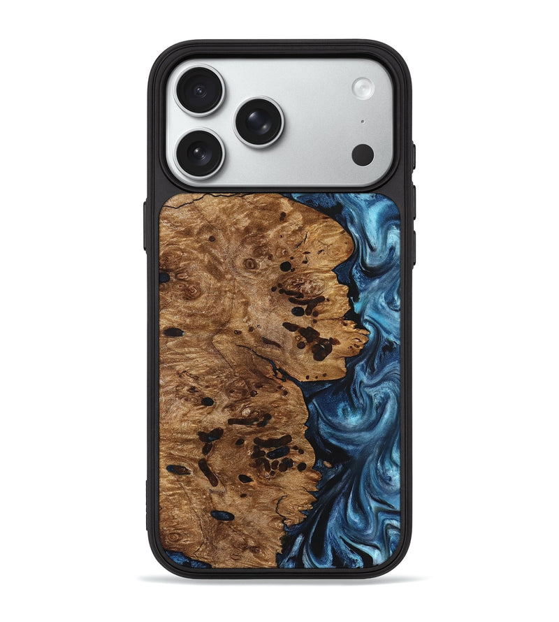 iPhone 18 Pro Max Wood Phone Case - Ace (Blue, 831953)