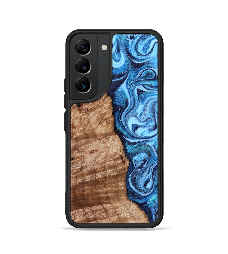 Galaxy S22 Wood Phone Case - Vivian (Blue, 831954)