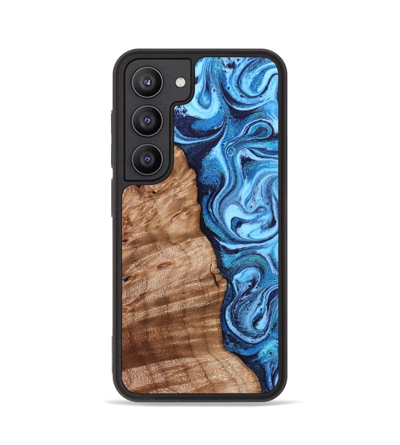 Galaxy S23 Wood Phone Case - Vivian (Blue, 831954)