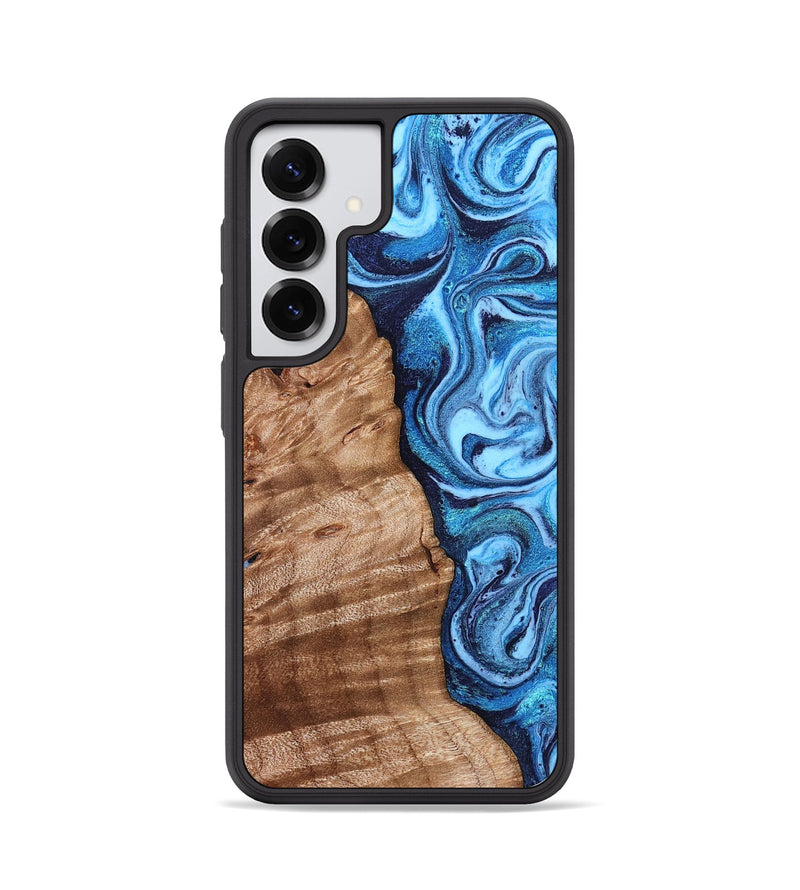 Galaxy S25 Wood Phone Case - Vivian (Blue, 831954)