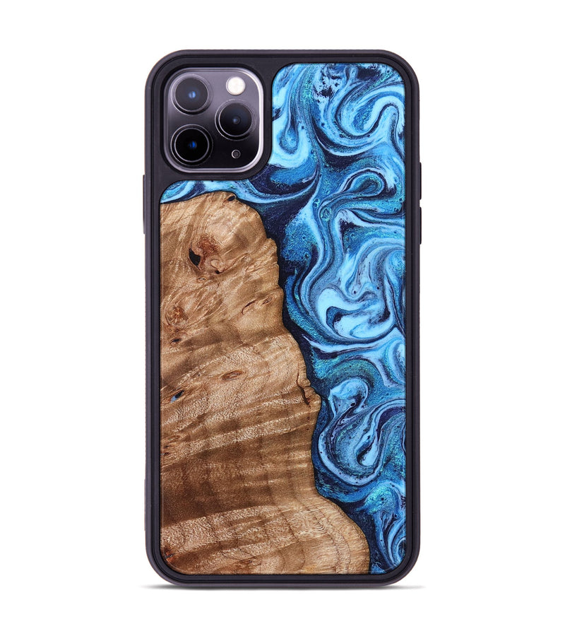 iPhone 11 Pro Max Wood Phone Case - Vivian (Blue, 831954)