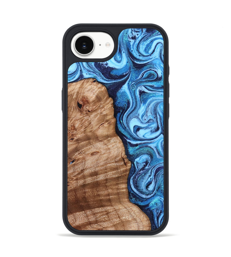 iPhone 16e Wood Phone Case - Vivian (Blue, 831954)
