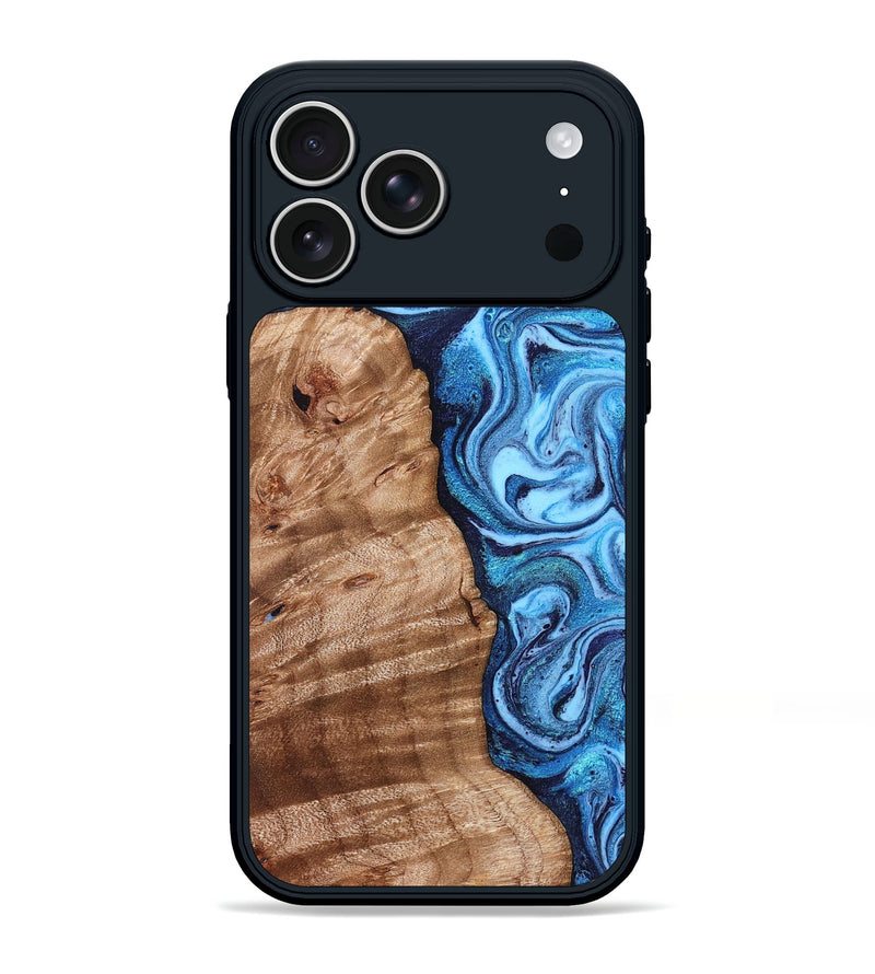 iPhone 17 Pro Max Wood Phone Case - Vivian (Blue, 831954)