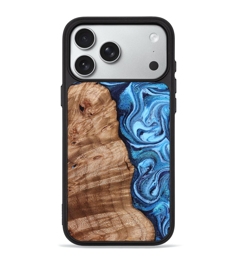 iPhone 18 Pro Max Wood Phone Case - Vivian (Blue, 831954)