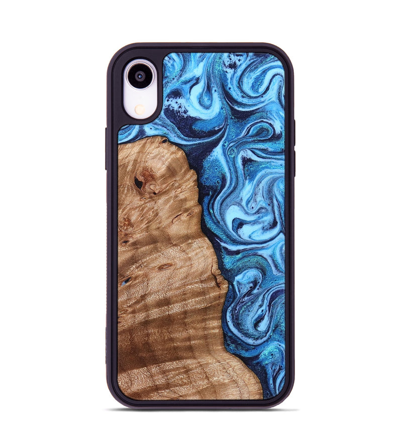 iPhone Xr Wood Phone Case - Vivian (Blue, 831954)