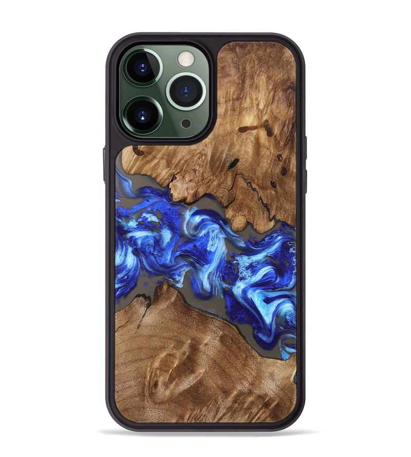 iPhone 13 Pro Max Wood Phone Case - Annabel (Blue, 831955)