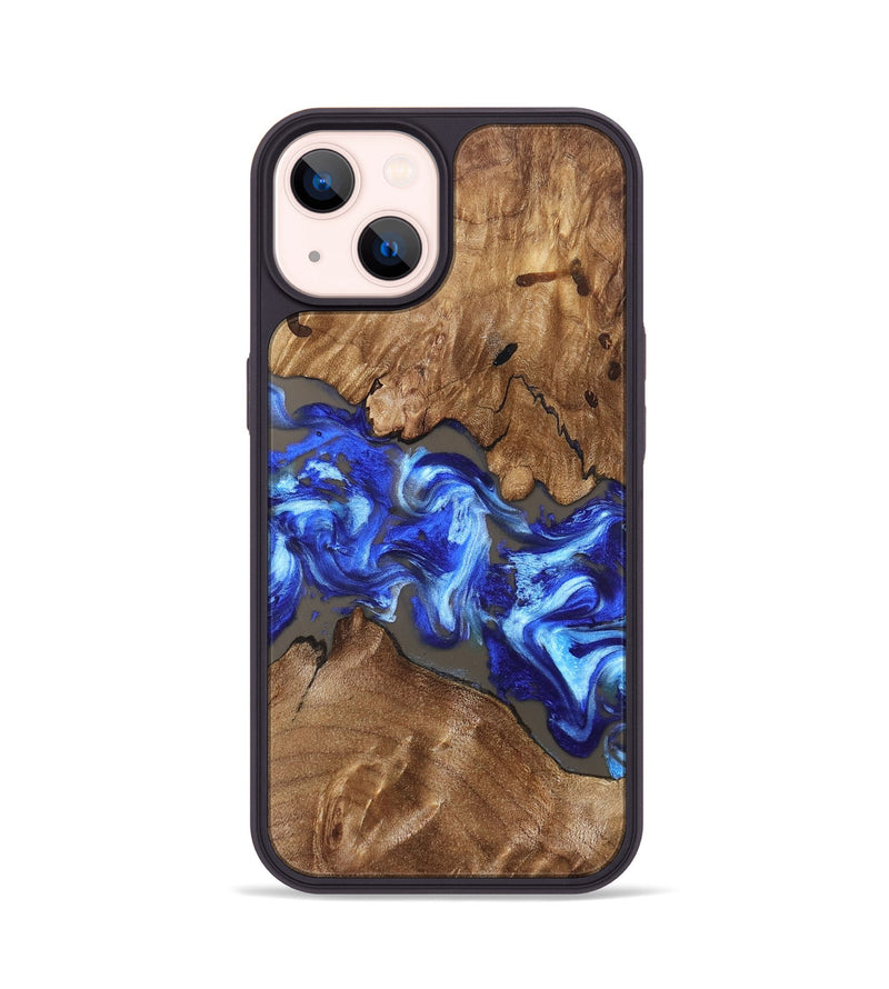 iPhone 14 Wood Phone Case - Annabel (Blue, 831955)
