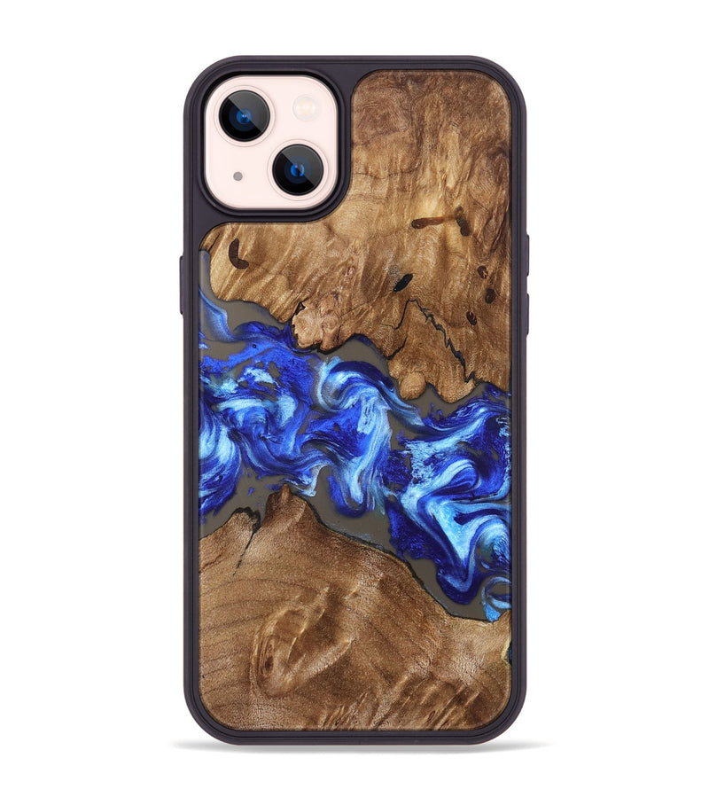 iPhone 14 Plus Wood Phone Case - Annabel (Blue, 831955)