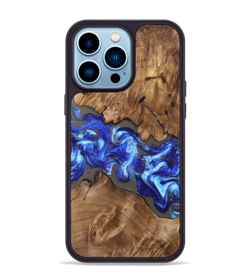 iPhone 14 Pro Max Wood Phone Case - Annabel (Blue, 831955)