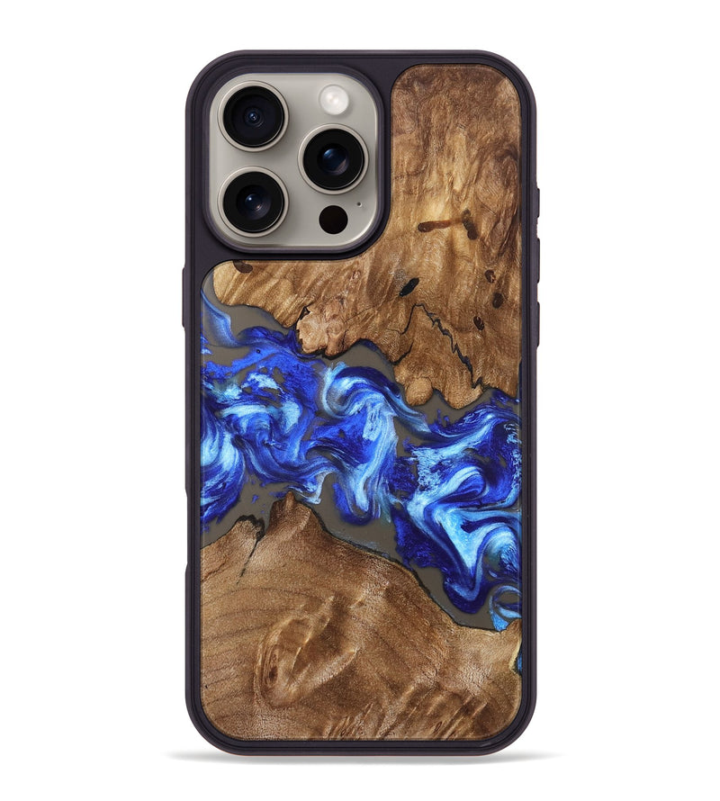 iPhone 16 Pro Max Wood Phone Case - Annabel (Blue, 831955)