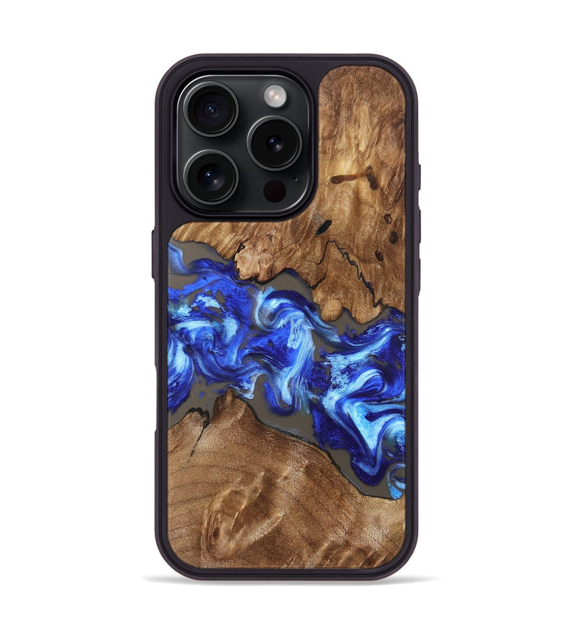 iPhone 16 Pro Wood Phone Case - Annabel (Blue, 831955)