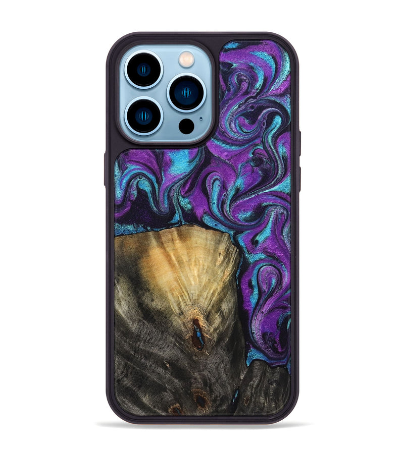 iPhone 14 Pro Max Wood Phone Case - Jayden (Purple, 831962)
